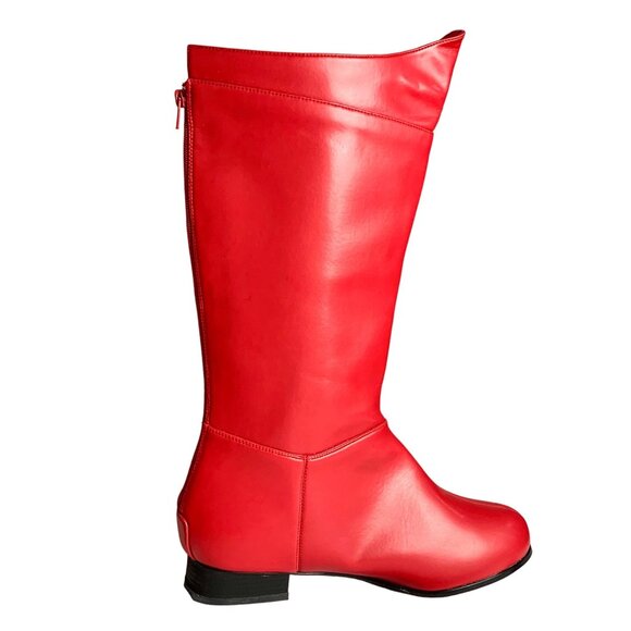 Pleaser Hero Engineer Costume Boots S Red Patent Size S Festival Costume Cosplay - Picture 1 of 10